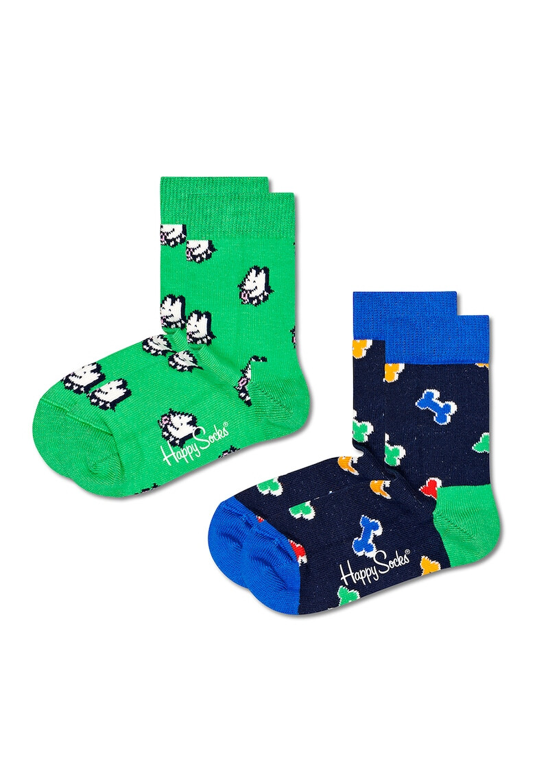 Happy Socks Къси чорапи с памук и принт 2 чифта - Pepit.bg