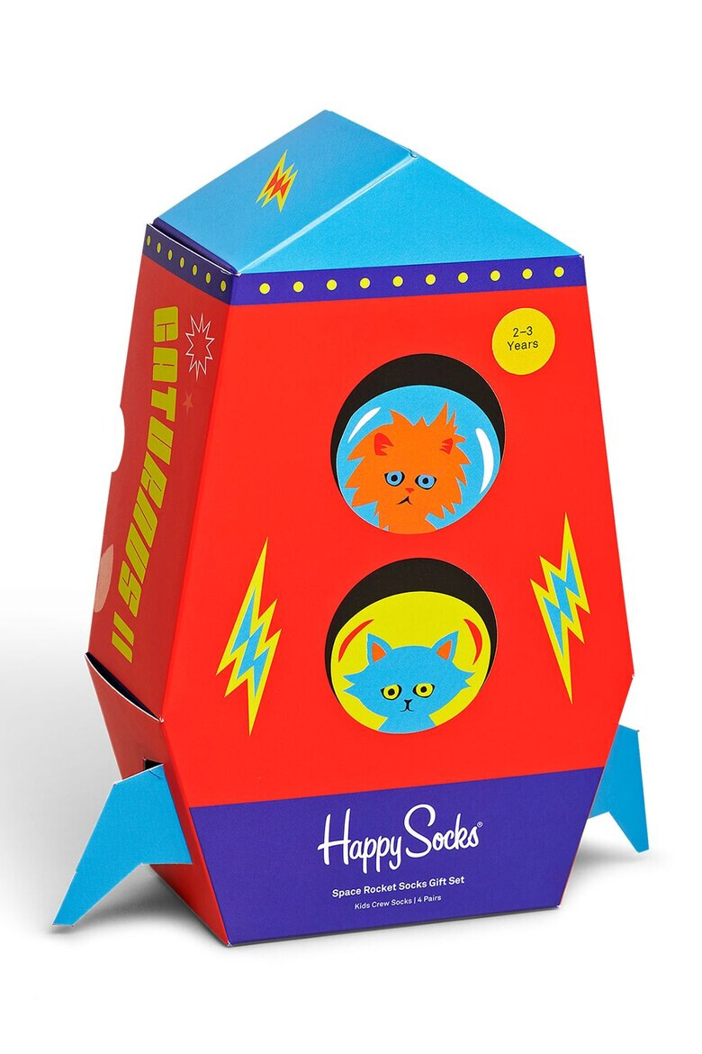 Happy Socks Къси чорапи с шарка - 4 чифта - Pepit.bg