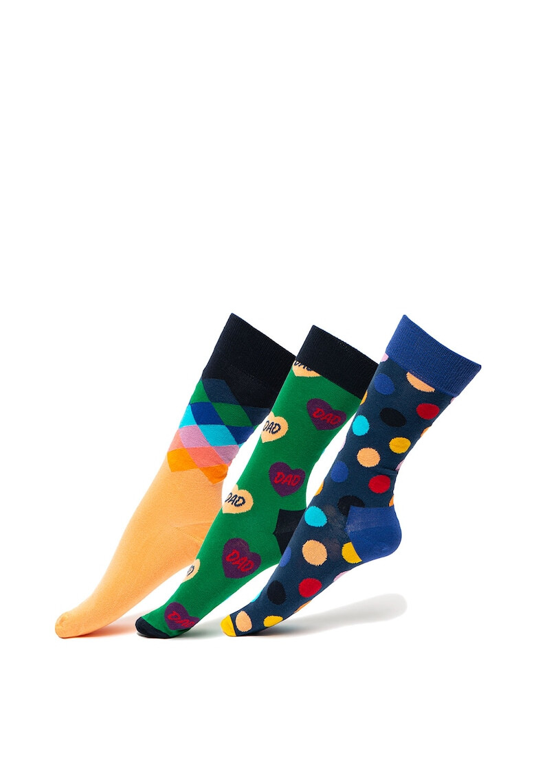 Happy Socks Унисекс чорапи - 3 чифта - Pepit.bg