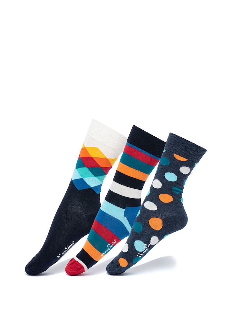 Happy Socks Унисекс чорапи - 3 чифта - Pepit.bg