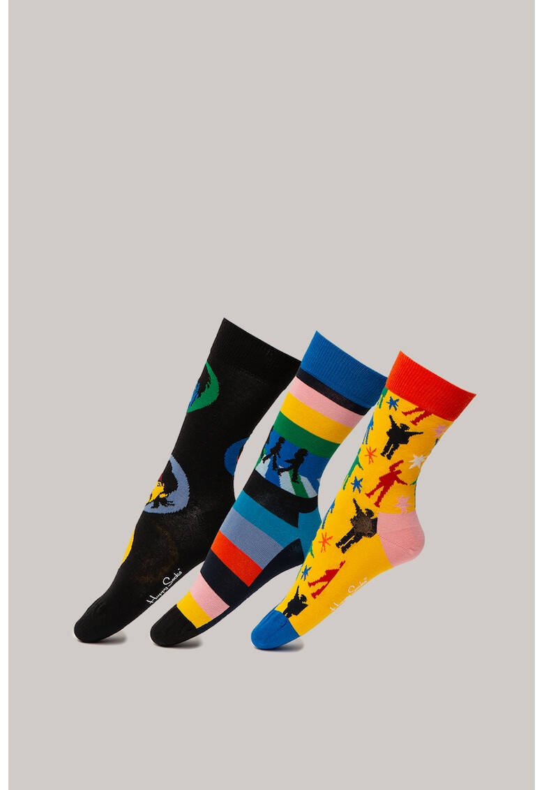 Happy Socks Унисекс чорапи 3 чифта - Pepit.bg