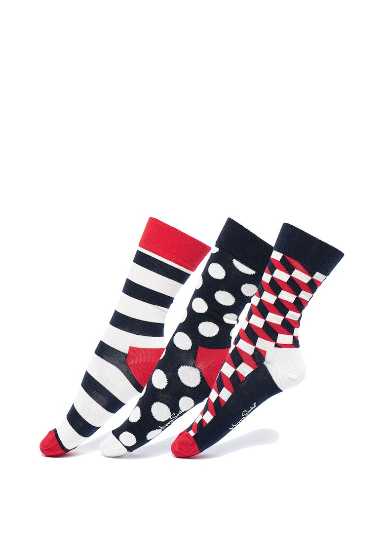 Happy Socks Унисекс чорапи - 3 чифта - Pepit.bg