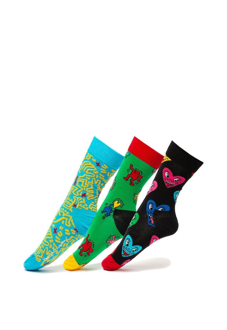 Happy Socks Унисекс чорапи - 3 чифта - Pepit.bg