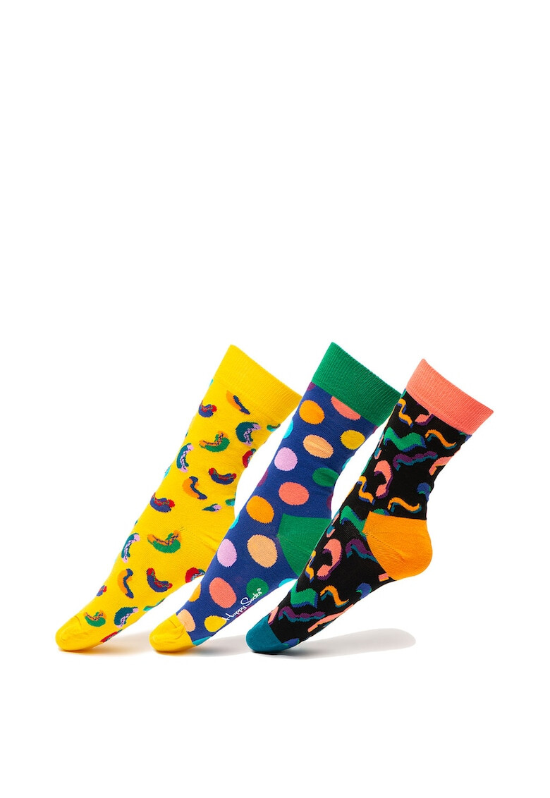 Happy Socks Унисекс чорапи 3 чифта - Pepit.bg