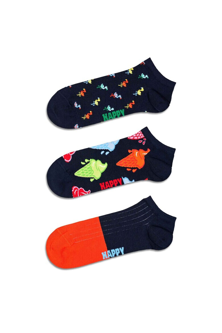 Happy Socks Унисекс чорапи до глезена - 3 чифта - Pepit.bg