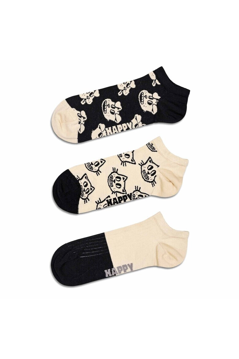 Happy Socks Унисекс чорапи до глезена - 3 чифта - Pepit.bg