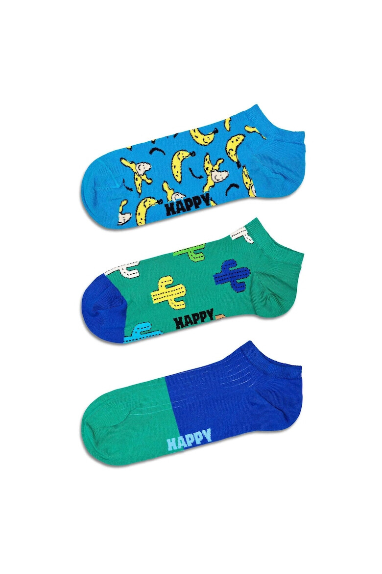 Happy Socks Унисекс чорапи до глезена - 3 чифта - Pepit.bg