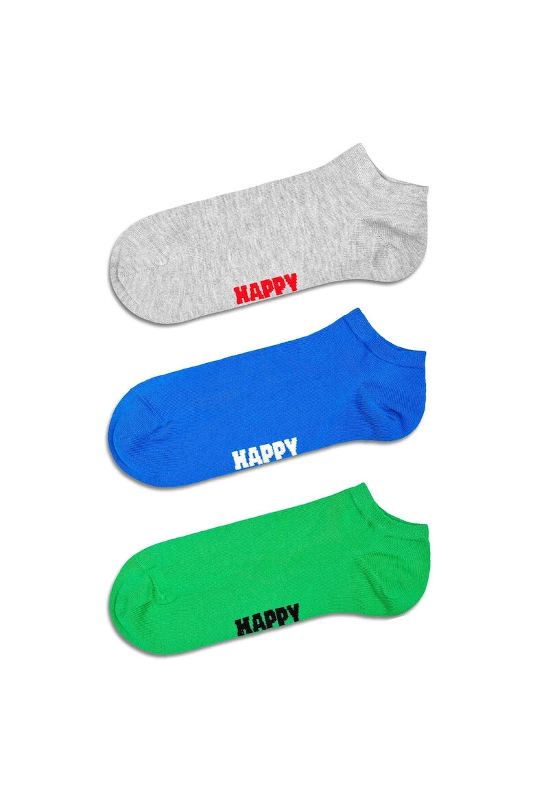 Happy Socks Унисекс чорапи до глезена - 3 чифта - Pepit.bg