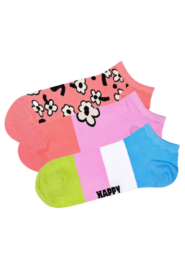 Happy Socks Унисекс чорапи до глезена - 3 чифта - Pepit.bg