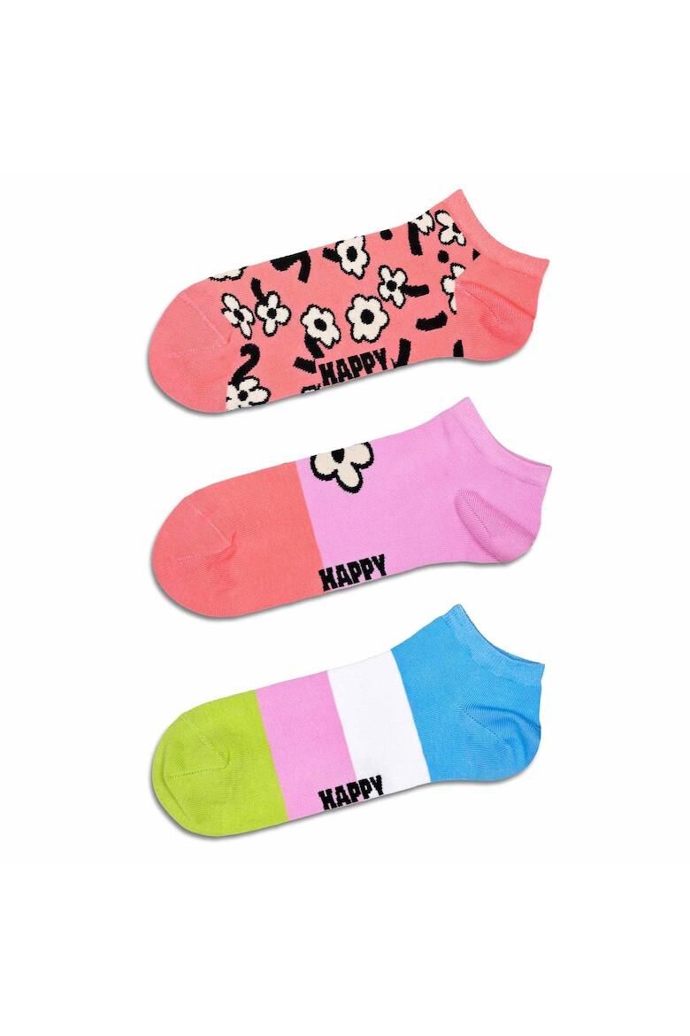 Happy Socks Унисекс чорапи до глезена - 3 чифта - Pepit.bg