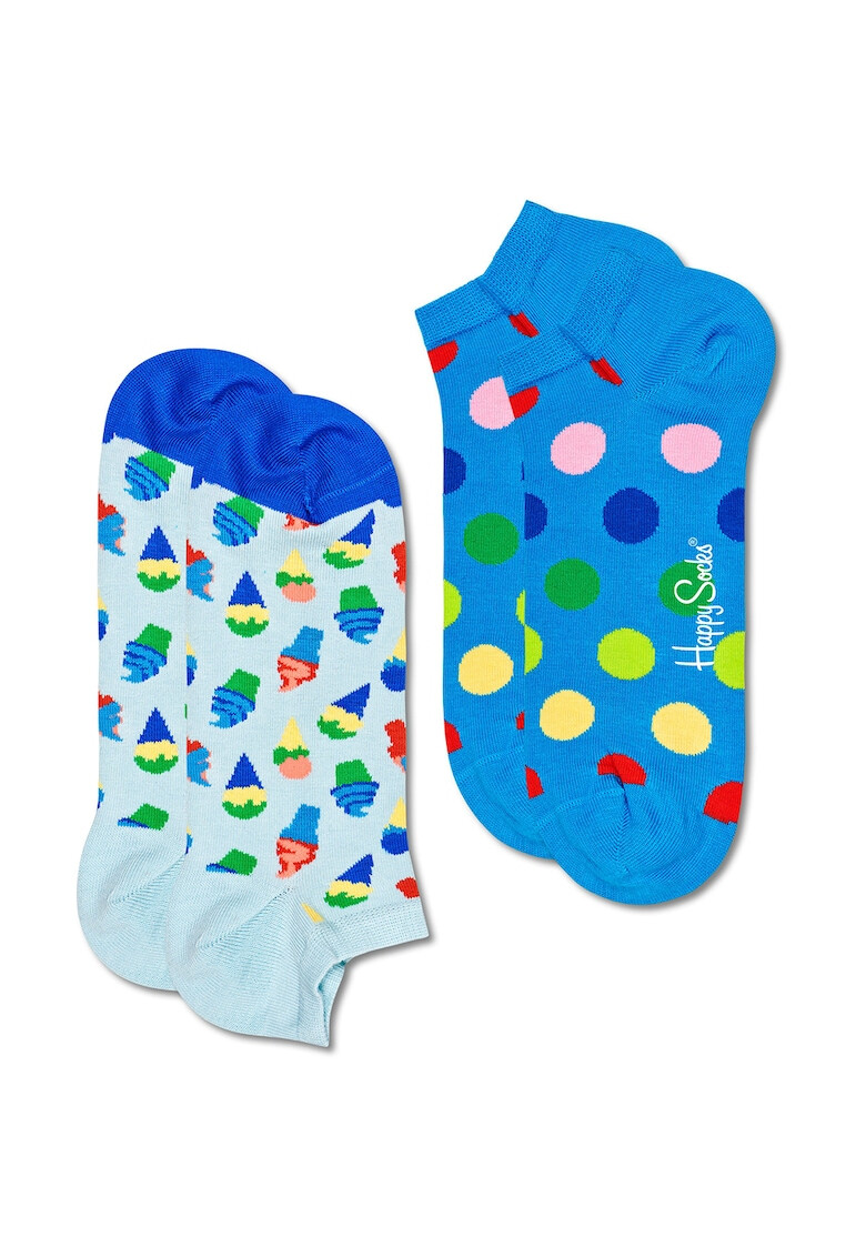 Happy Socks Унисекс чорапи до глезена с шарки - 2 чифта - Pepit.bg