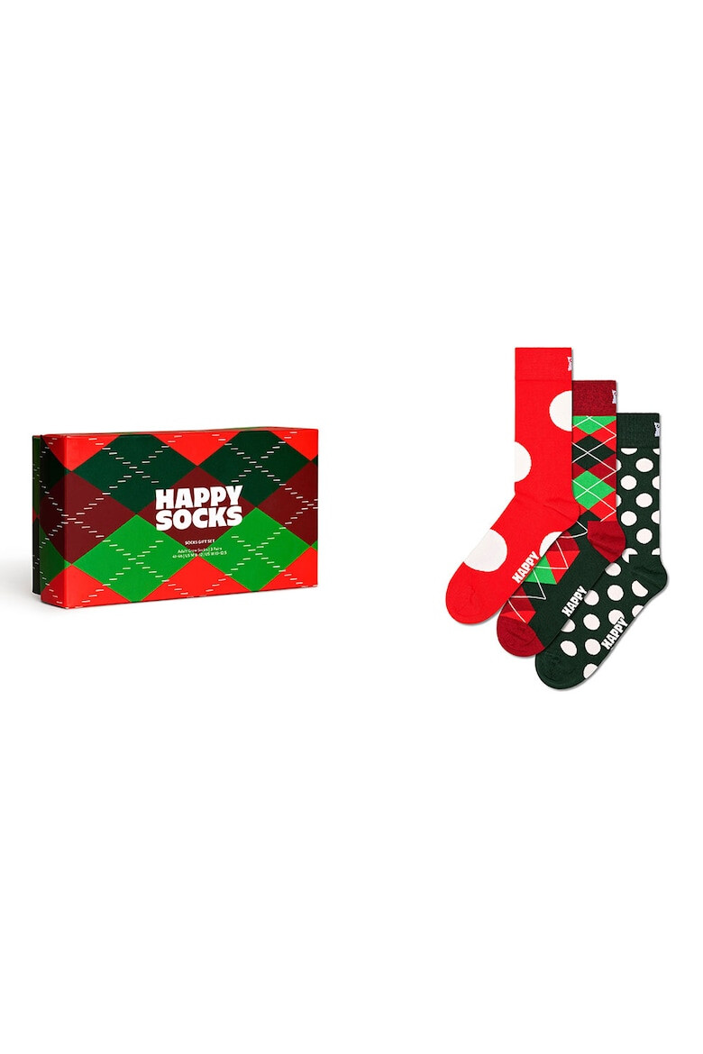 Happy Socks Унисекс чорапи Holiday Classics - 3 чифта - Pepit.bg