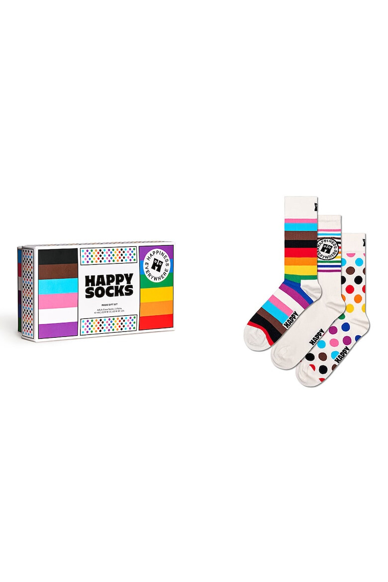 Happy Socks Унисекс чорапи Pride - 3 чифта - Pepit.bg