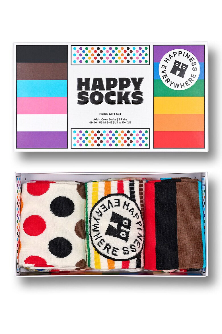 Happy Socks Унисекс чорапи Pride - 3 чифта - Pepit.bg