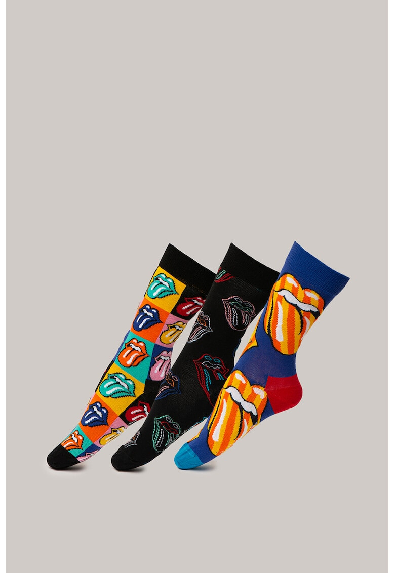 Happy Socks Унисекс чорапи с десен 3 чифта - Pepit.bg