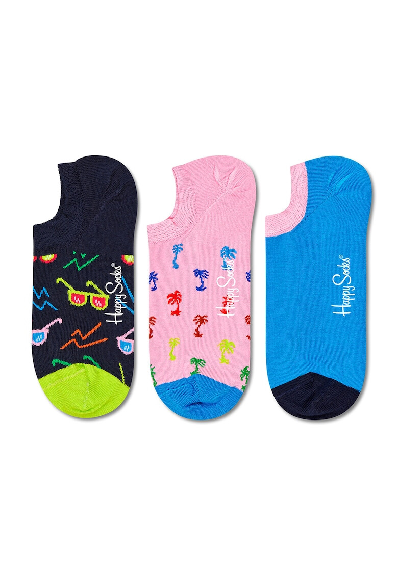 Happy Socks Унисекс чорапи с шарки - 3 чифта - Pepit.bg