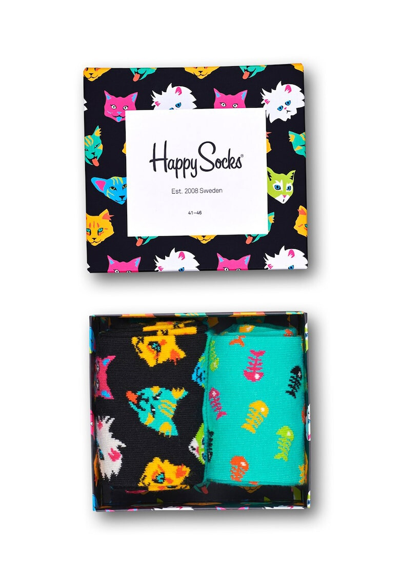 Happy Socks Унисекс десенирани чорапи 2 чифта - Pepit.bg