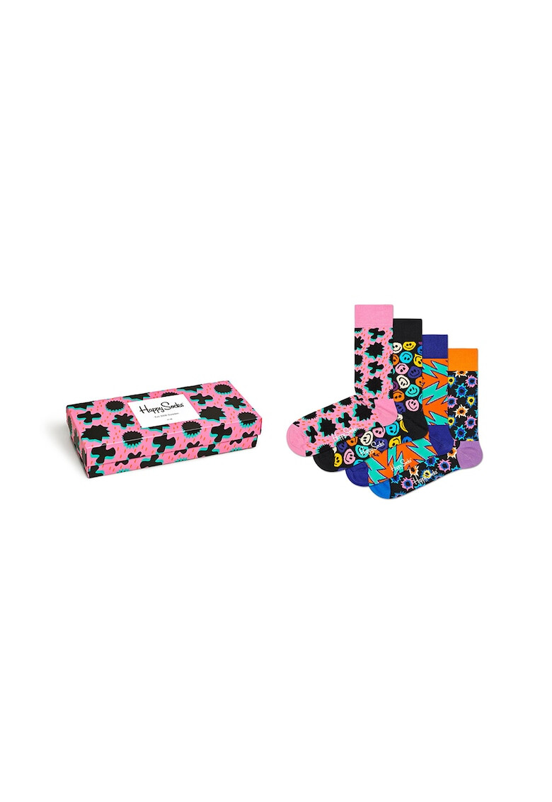 Happy Socks Унисекс десенирани чорапи 4 чифта - Pepit.bg