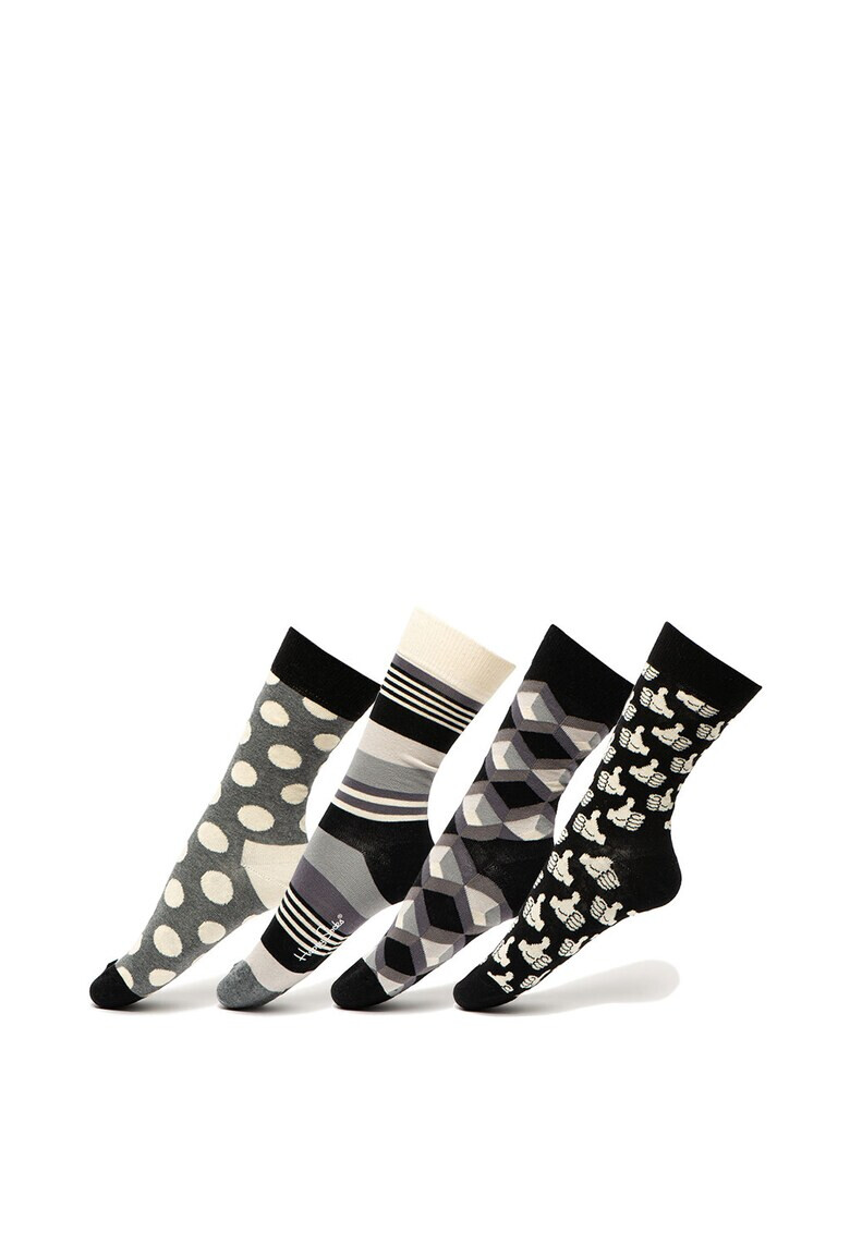 Happy Socks Унисекс десенирани чорапи 4 чифта - Pepit.bg