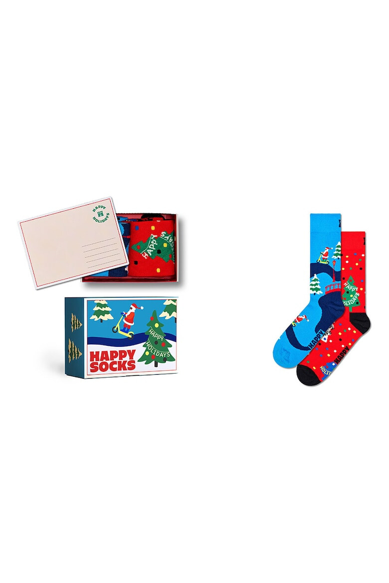 Happy Socks Унисекс дълги чорапи - 2 чифта - Pepit.bg