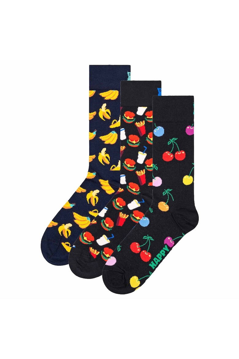 Happy Socks Унисекс дълги чорапи - 3 чифта - Pepit.bg