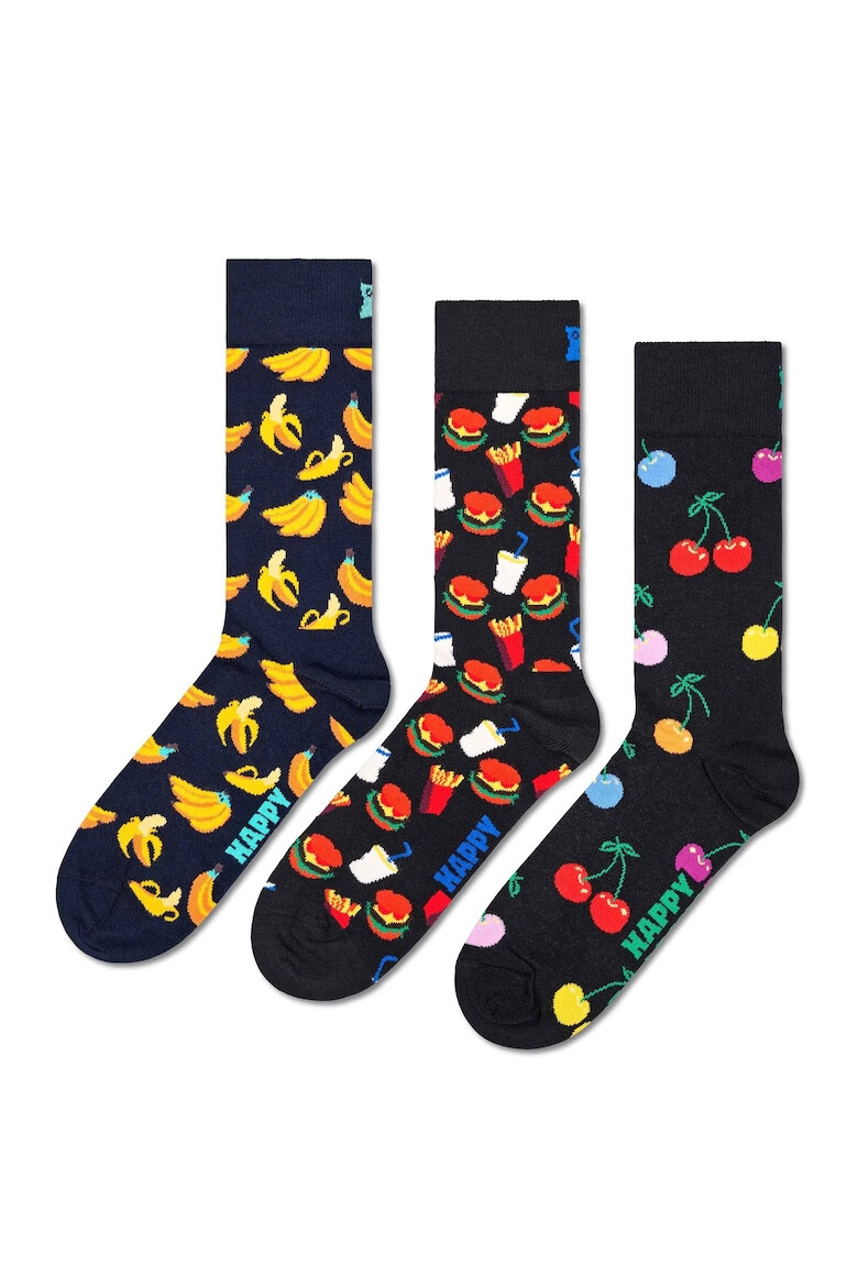 Happy Socks Унисекс дълги чорапи - 3 чифта - Pepit.bg