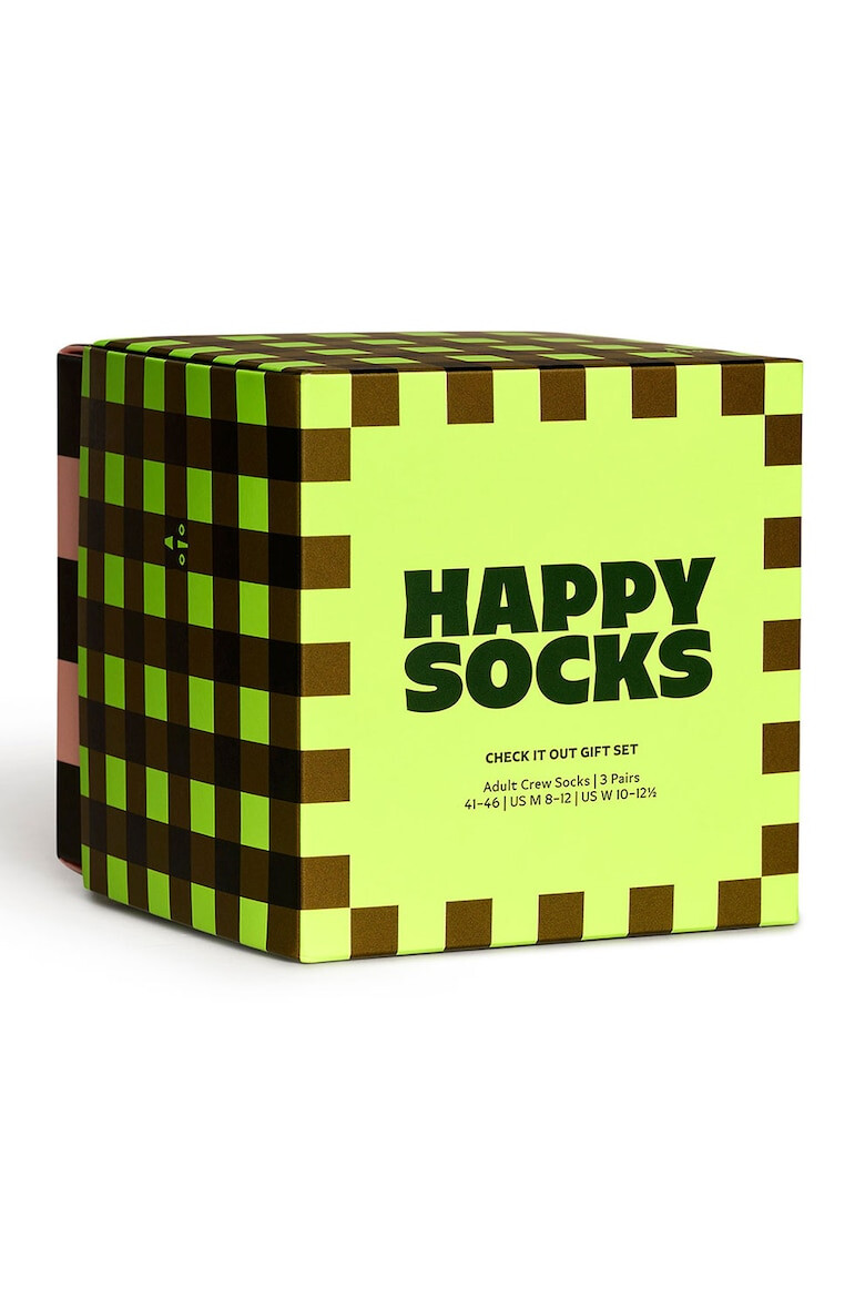 Happy Socks Унисекс дълги чорапи - 3 чифта - Pepit.bg