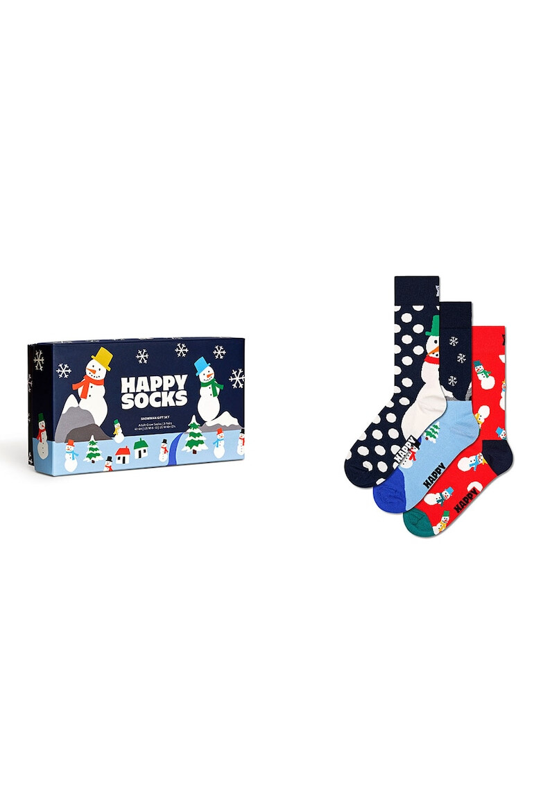 Happy Socks Унисекс дълги чорапи - 3 чифта - Pepit.bg