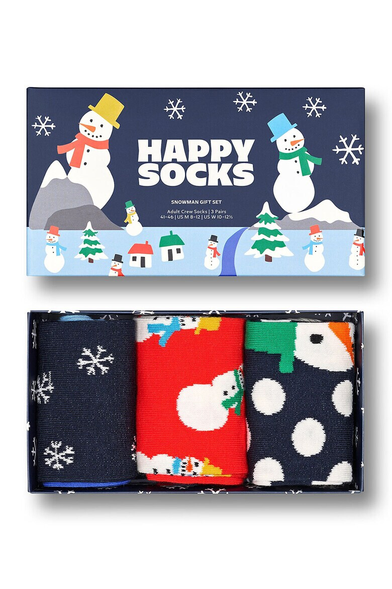 Happy Socks Унисекс дълги чорапи - 3 чифта - Pepit.bg