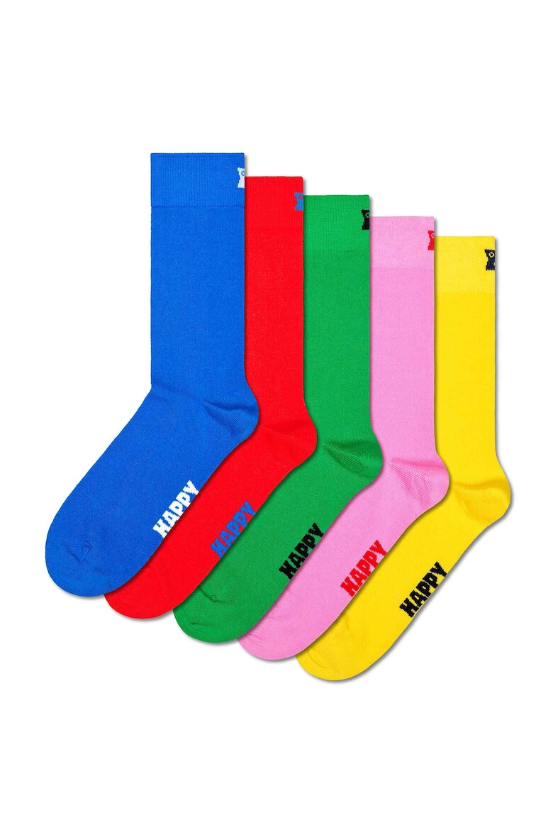 Happy Socks Унисекс дълги чорапи - 5 чифта - Pepit.bg