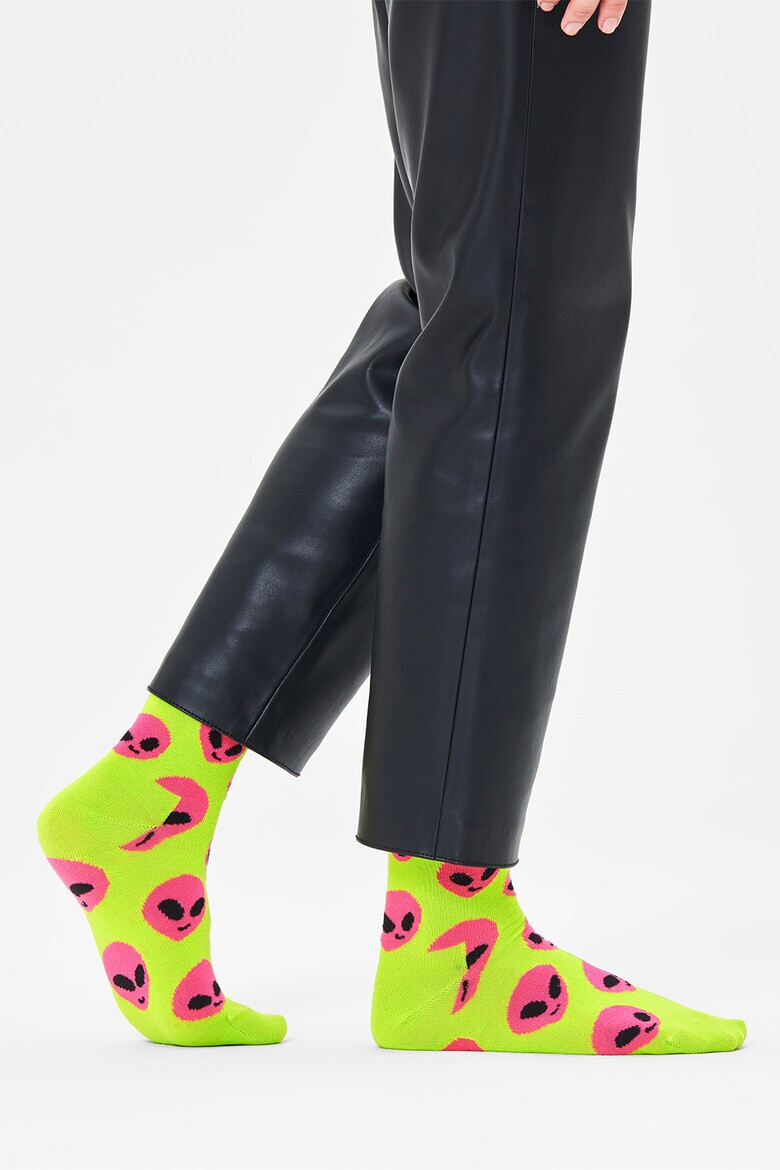 Happy Socks Унисекс дълги чорапи Alien - Pepit.bg