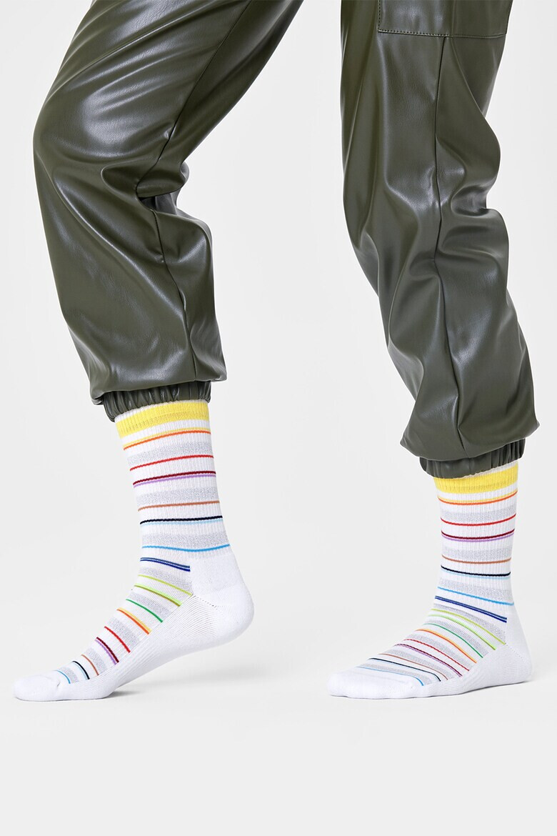 Happy Socks Унисекс дълги чорапи Invisible Stripe - Pepit.bg