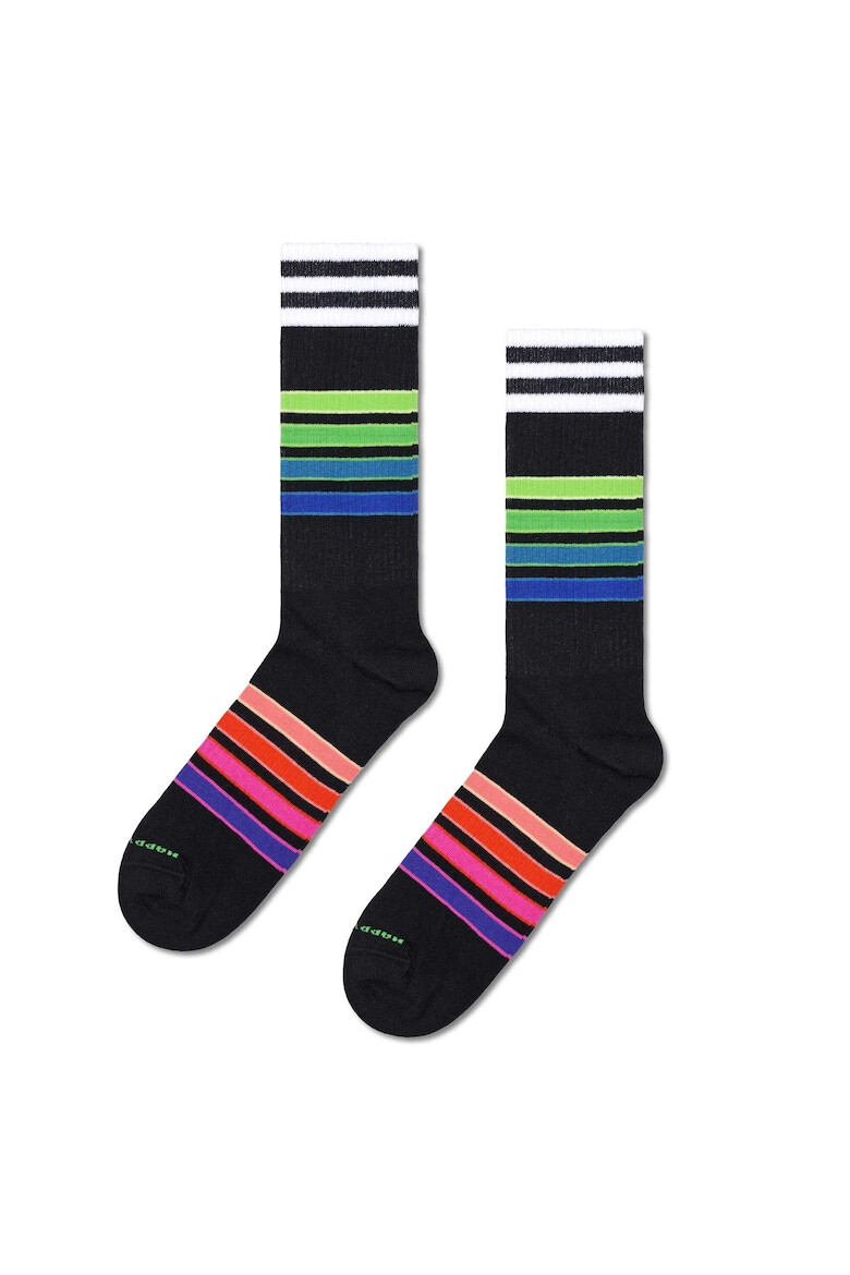 Happy Socks Унисекс дълги чорапи на райе - 2 чифта - Pepit.bg