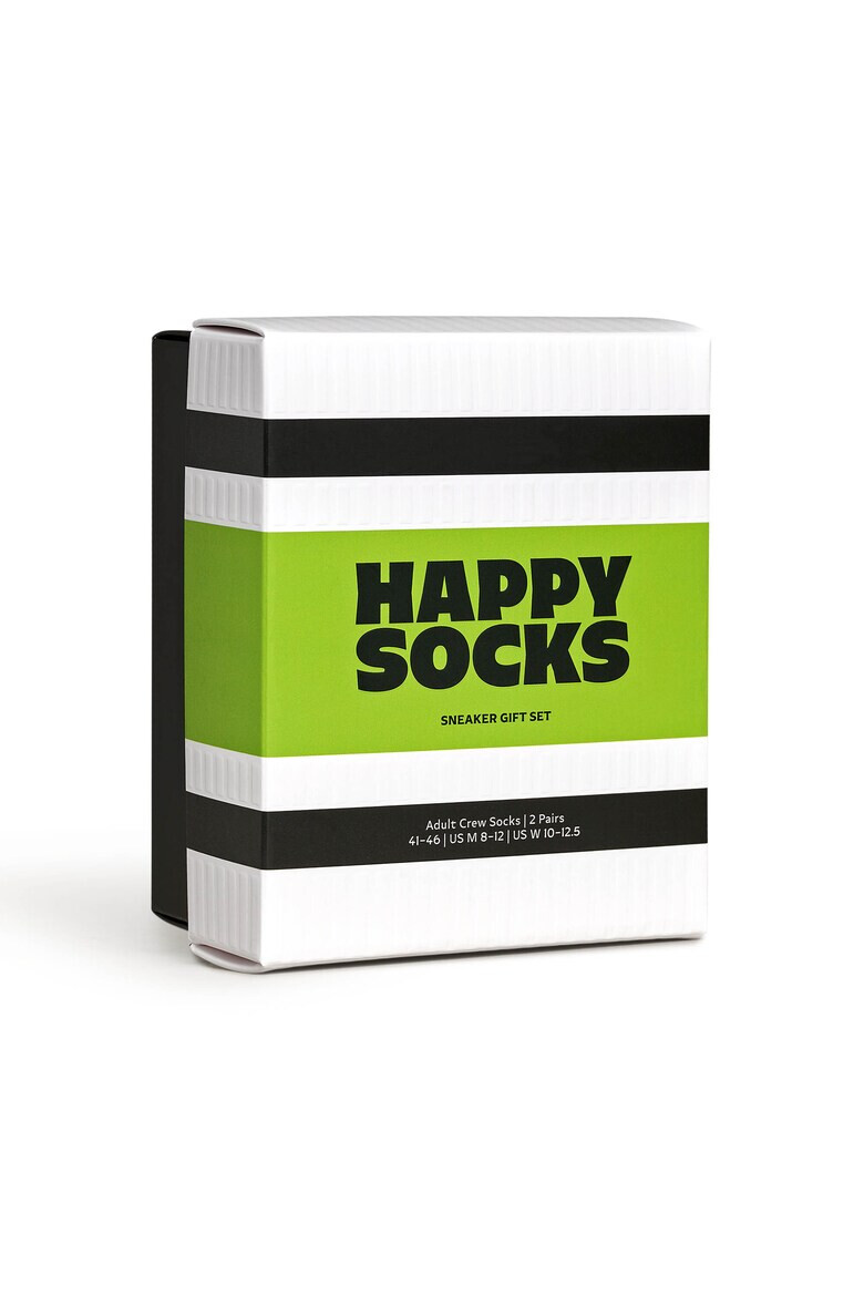 Happy Socks Унисекс дълги чорапи на райе - 2 чифта - Pepit.bg