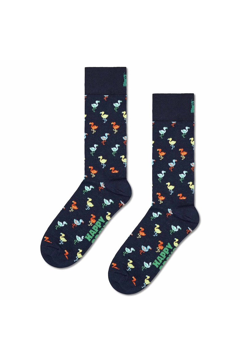 Happy Socks Унисекс дълги чорапи с десен - 3 чифта - Pepit.bg