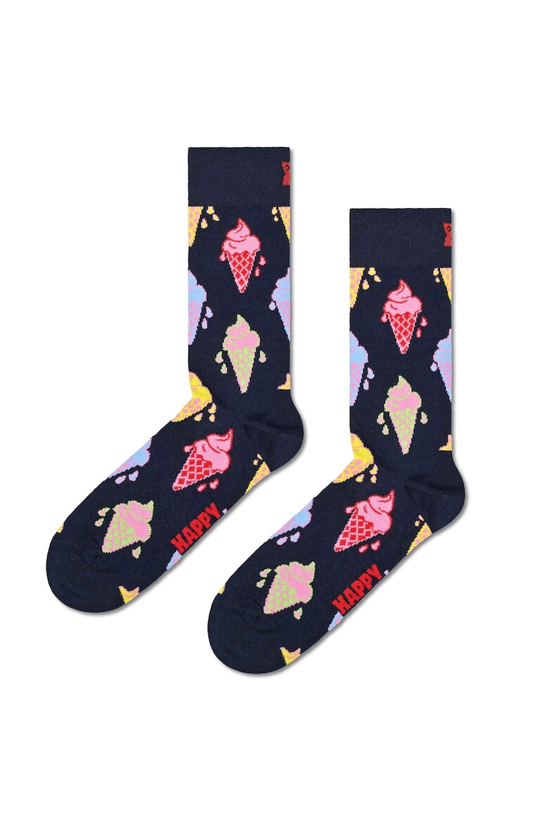 Happy Socks Унисекс дълги чорапи с десен - 3 чифта - Pepit.bg