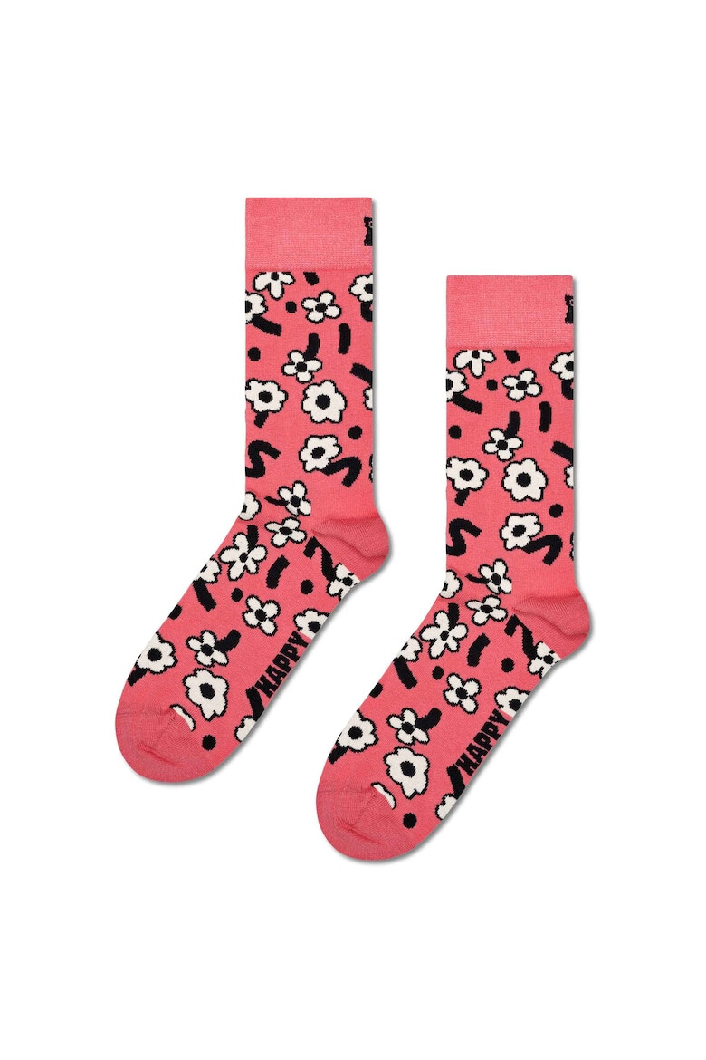 Happy Socks Унисекс дълги чорапи с десен - 3 чифта - Pepit.bg