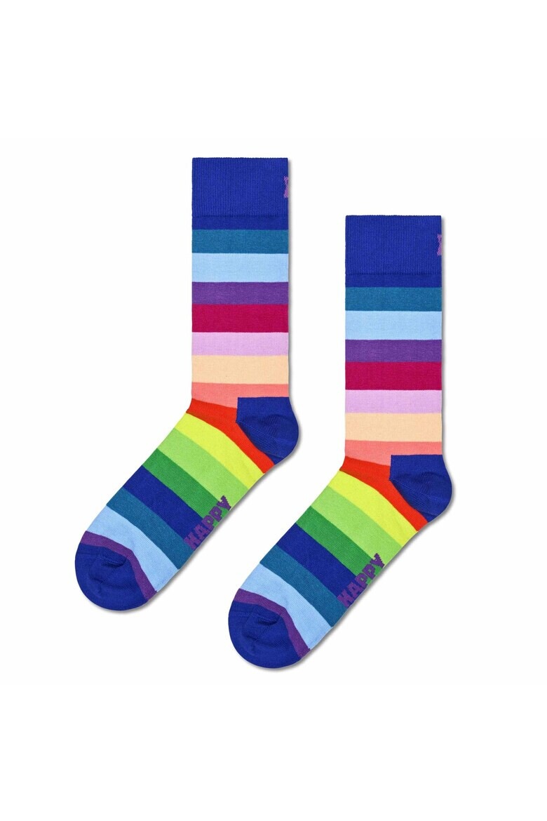 Happy Socks Унисекс дълги чорапи с десен - 3 чифта - Pepit.bg