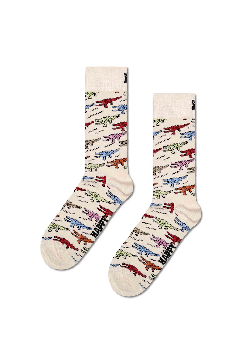 Happy Socks Унисекс дълги чорапи с десен - 3 чифта - Pepit.bg