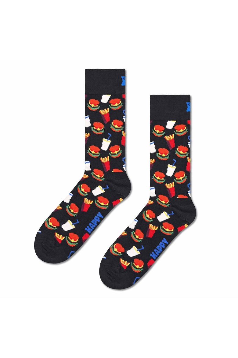 Happy Socks Унисекс дълги чорапи с десен - 3 чифта - Pepit.bg