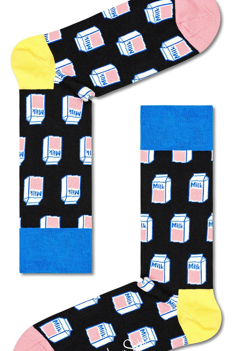 Happy Socks Унисекс дълги чорапи с десен - 3 чифта - Pepit.bg