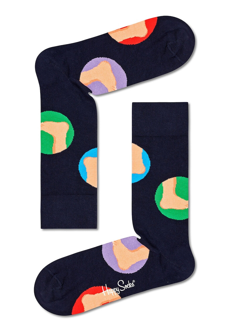 Happy Socks Унисекс дълги чорапи с десен - 3 чифта - Pepit.bg