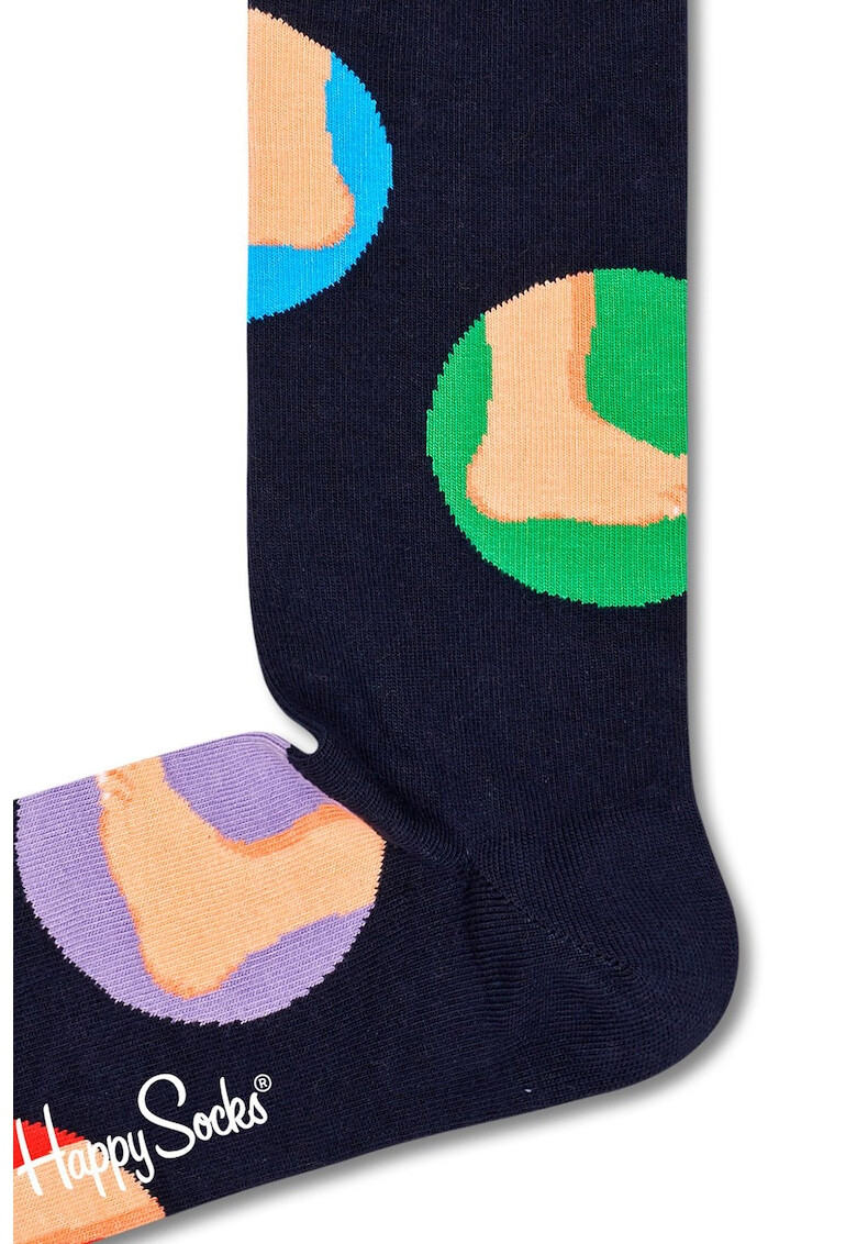 Happy Socks Унисекс дълги чорапи с десен - 3 чифта - Pepit.bg