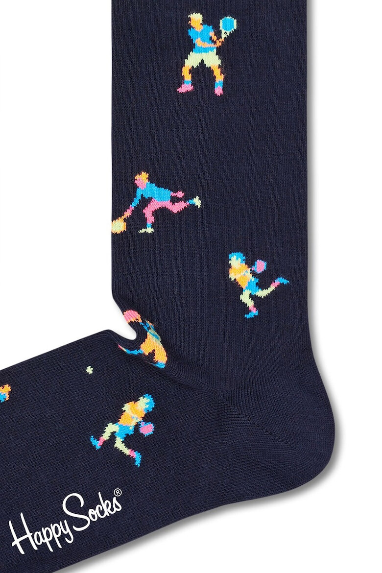 Happy Socks Унисекс дълги чорапи с десен - 3 чифта - Pepit.bg