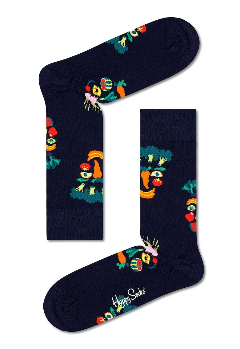 Happy Socks Унисекс дълги чорапи с десен - 4 чифта - Pepit.bg