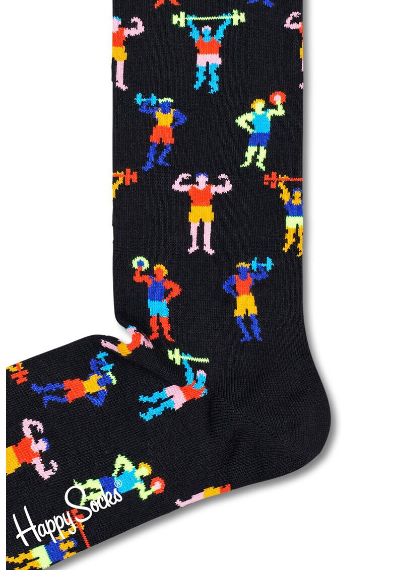 Happy Socks Унисекс дълги чорапи с десен - 4 чифта - Pepit.bg