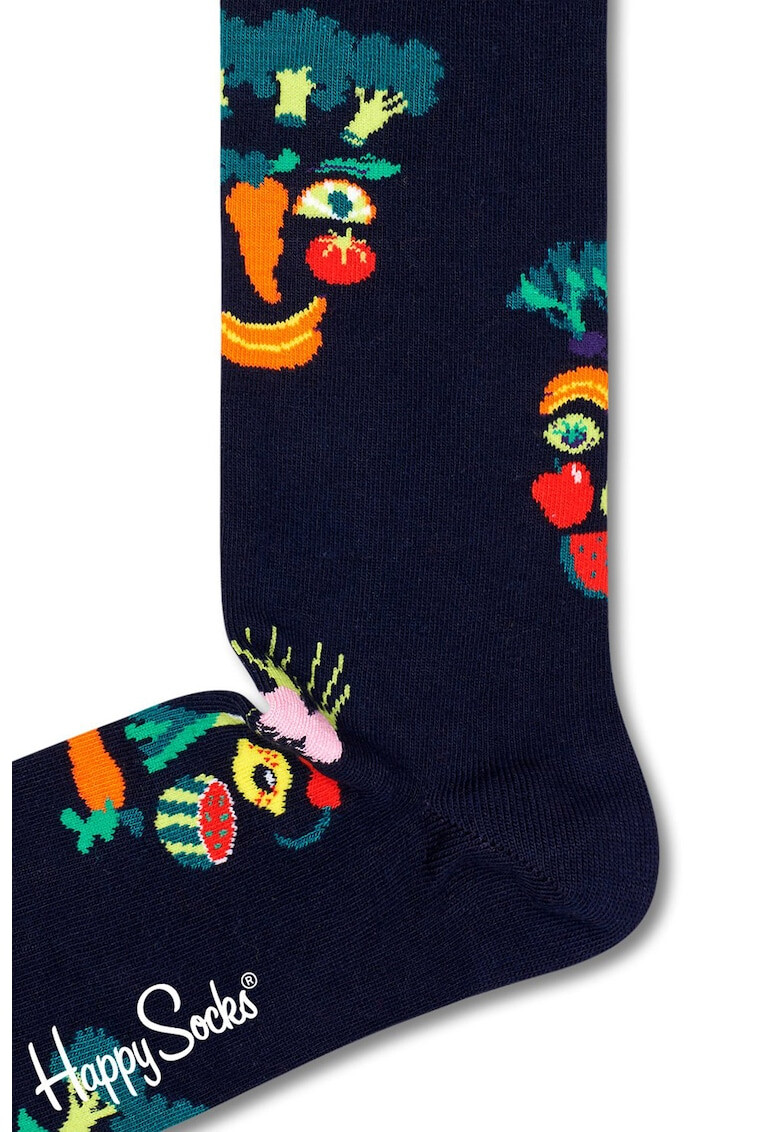 Happy Socks Унисекс дълги чорапи с десен - 4 чифта - Pepit.bg