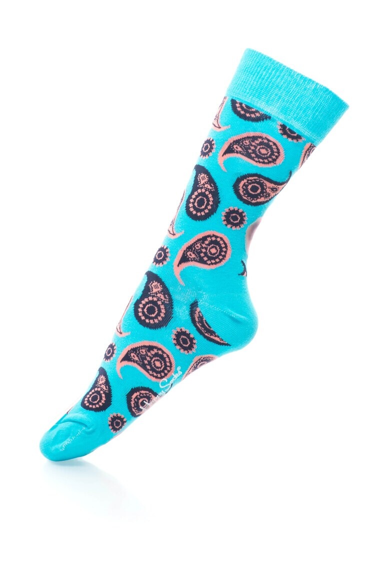 Happy Socks Унисекс дълги чорапи с индийски десен - Pepit.bg