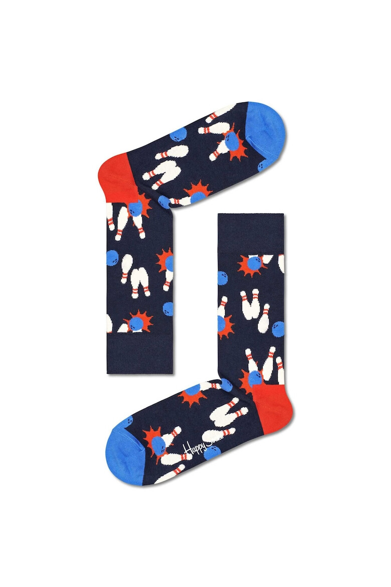 Happy Socks Унисекс дълги чорапи с принт - 4 чифта - Pepit.bg