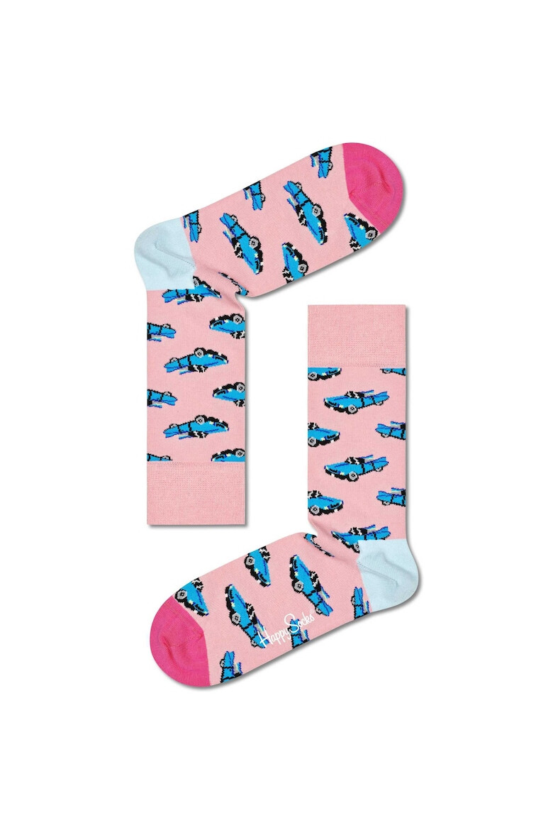 Happy Socks Унисекс дълги чорапи с принт - 4 чифта - Pepit.bg